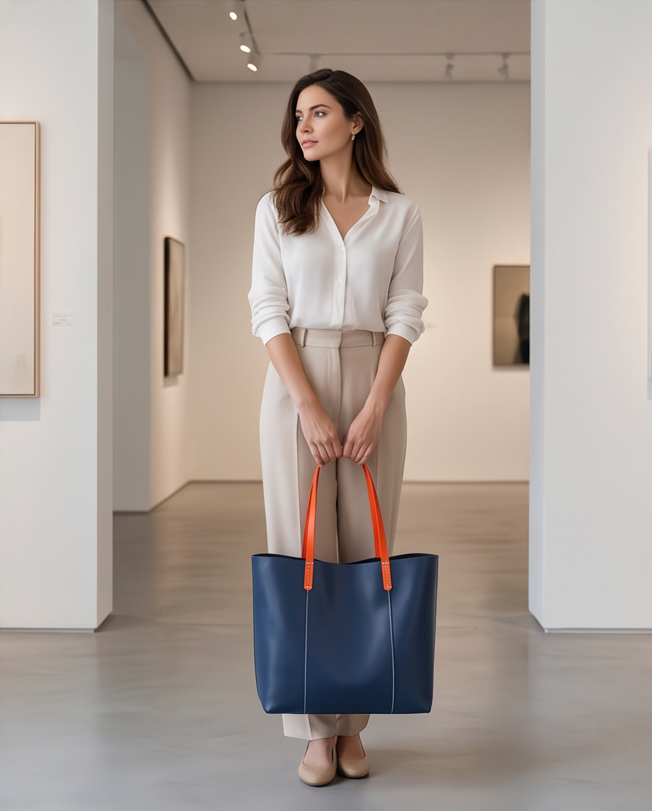 Q-SETA Women's High-End Genuine Leather Tote Bag | Large Capacity Shoulder Bag