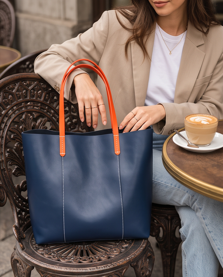 Q-SETA Women's High-End Genuine Leather Tote Bag | Large Capacity Shoulder Bag