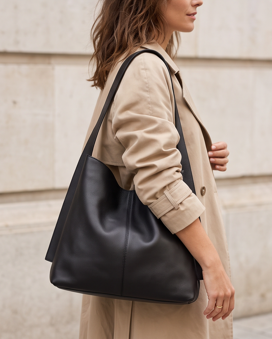 Q-QUTE QUQUITO Genuine Leather Women's Shoulder Tote Bag – Large Capacity Commuter & Travel Bag