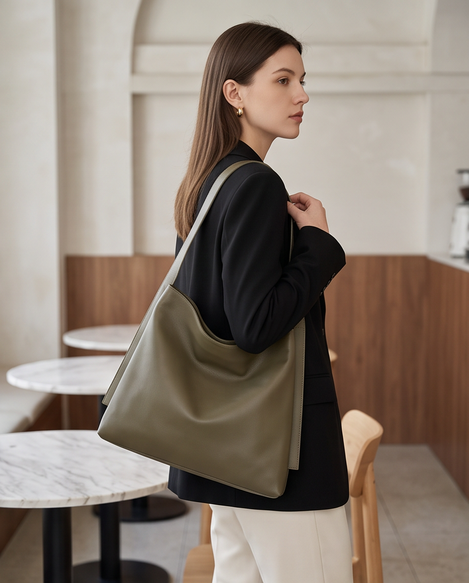 Q-QUTE QUQUITO Genuine Leather Women's Shoulder Tote Bag – Large Capacity Commuter & Travel Bag