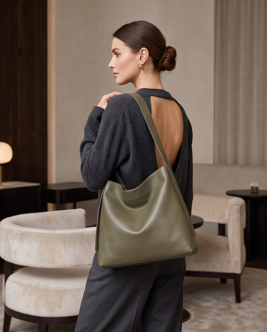 Q-QUTE QUQUITO Genuine Leather Women's Shoulder Tote Bag – Large Capacity Commuter & Travel Bag