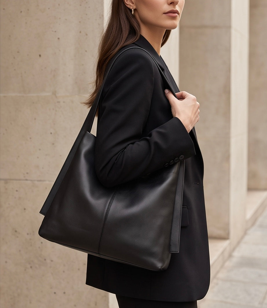 Q-QUTE QUQUITO Genuine Leather Women's Shoulder Tote Bag – Large Capacity Commuter & Travel Bag
