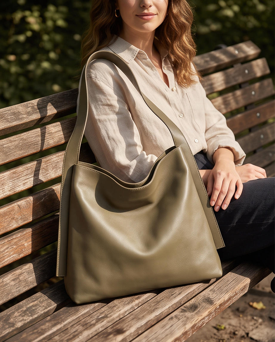 Q-QUTE QUQUITO Genuine Leather Women's Shoulder Tote Bag – Large Capacity Commuter & Travel Bag