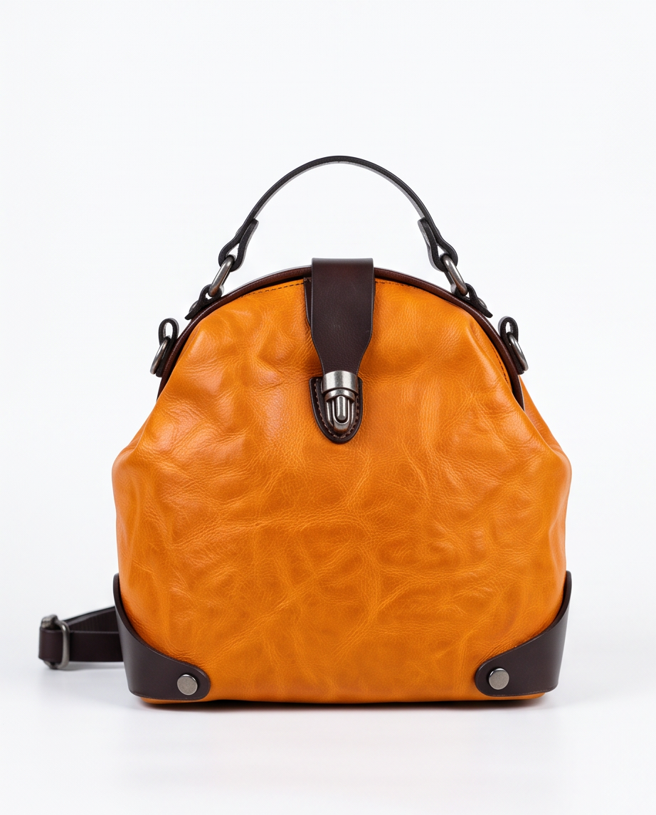 Q-MYSTERIOUS Retro Women's Genuine Leather Backpack | Convertible Shoulder Bag