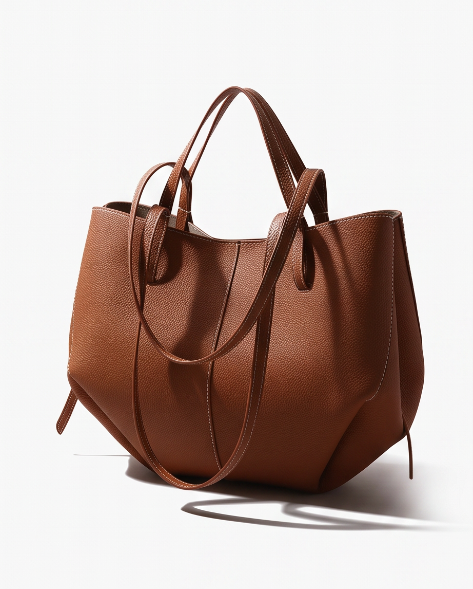 Q-CITTA Vintage Genuine Leather Shoulder Tote Bag for Women – Large Capacity