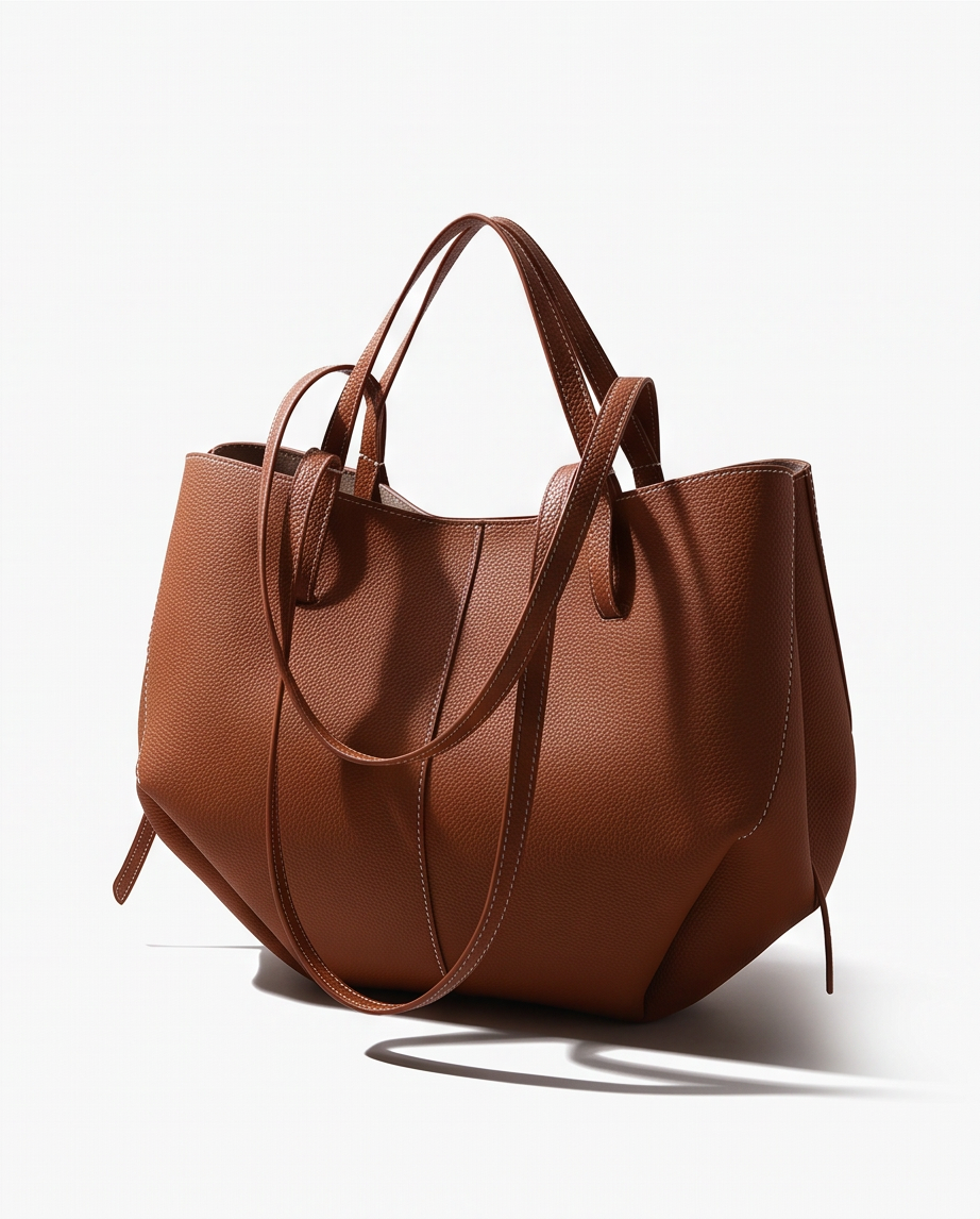Q-CITTA Vintage Genuine Leather Shoulder Tote Bag for Women – Large Capacity