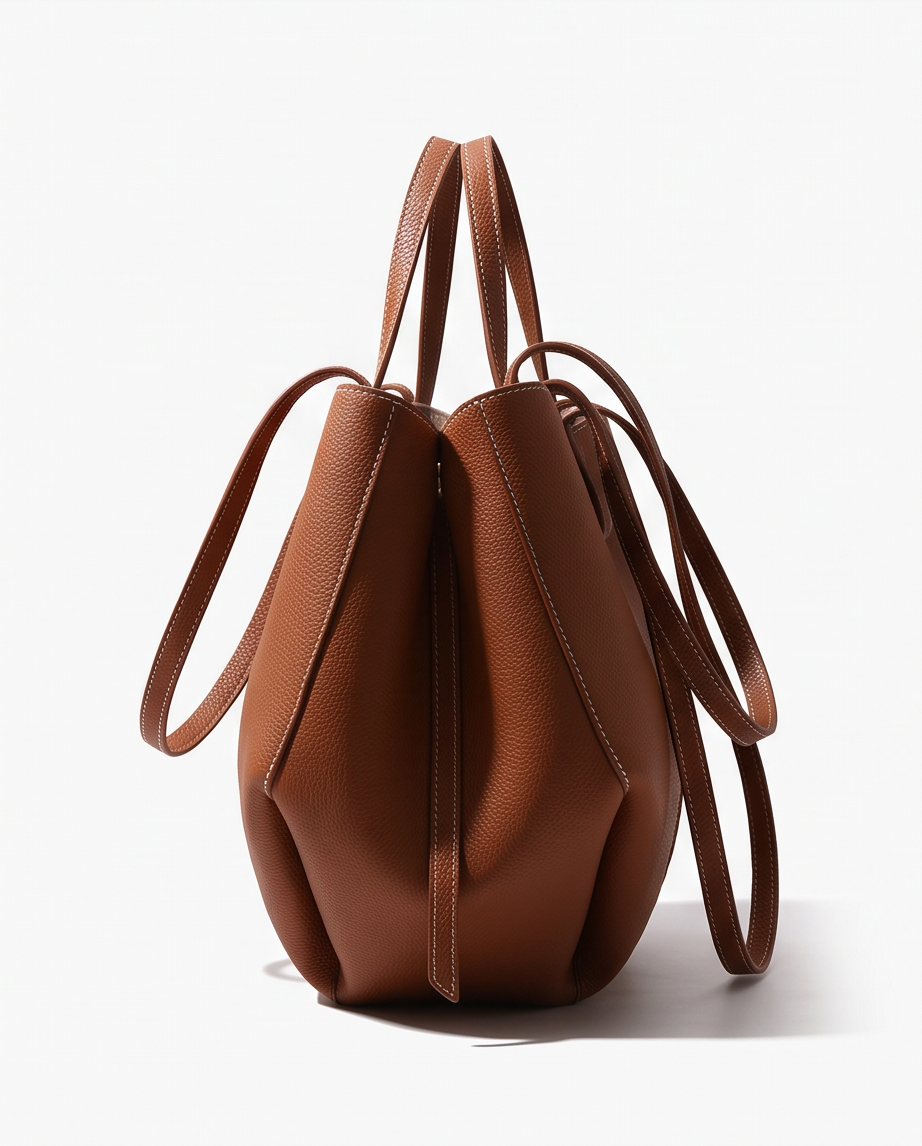 Q-CITTA Vintage Genuine Leather Shoulder Tote Bag for Women – Large Capacity