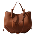 Q-CITTA Vintage Genuine Leather Shoulder Tote Bag for Women – Large Capacity