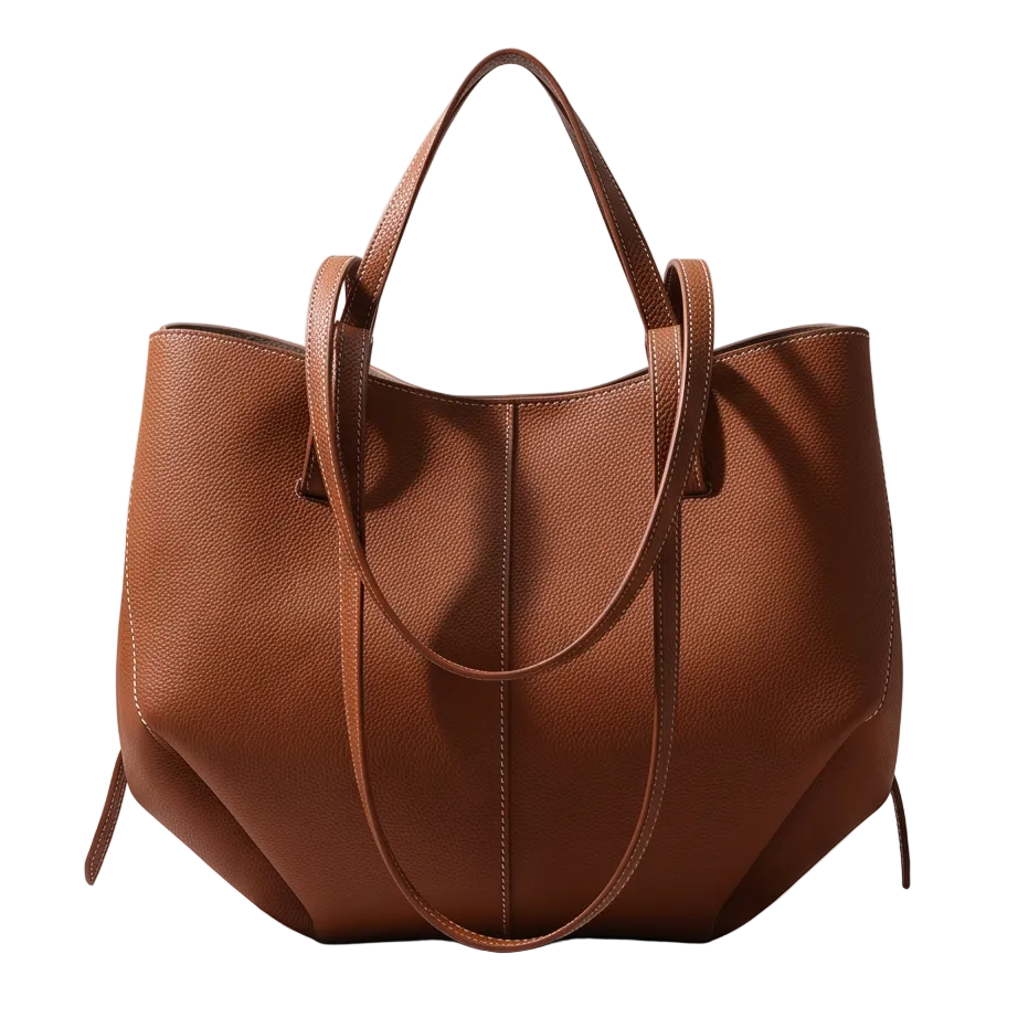 Q-CITTA Vintage Genuine Leather Shoulder Tote Bag for Women – Large Capacity