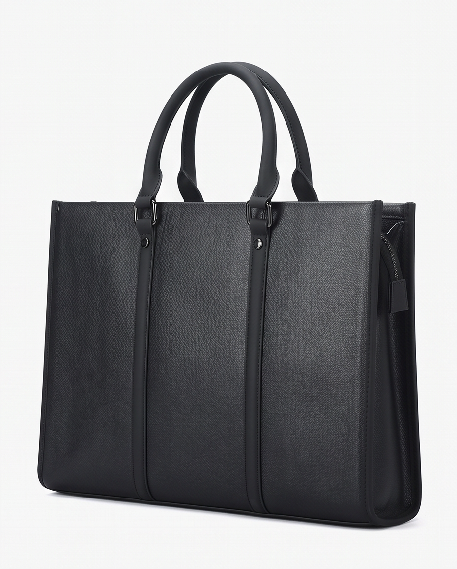 Q-EXECUTIVE Genuine Leather Laptop Briefcase – 15.6" Fit, 39L, Waterproof