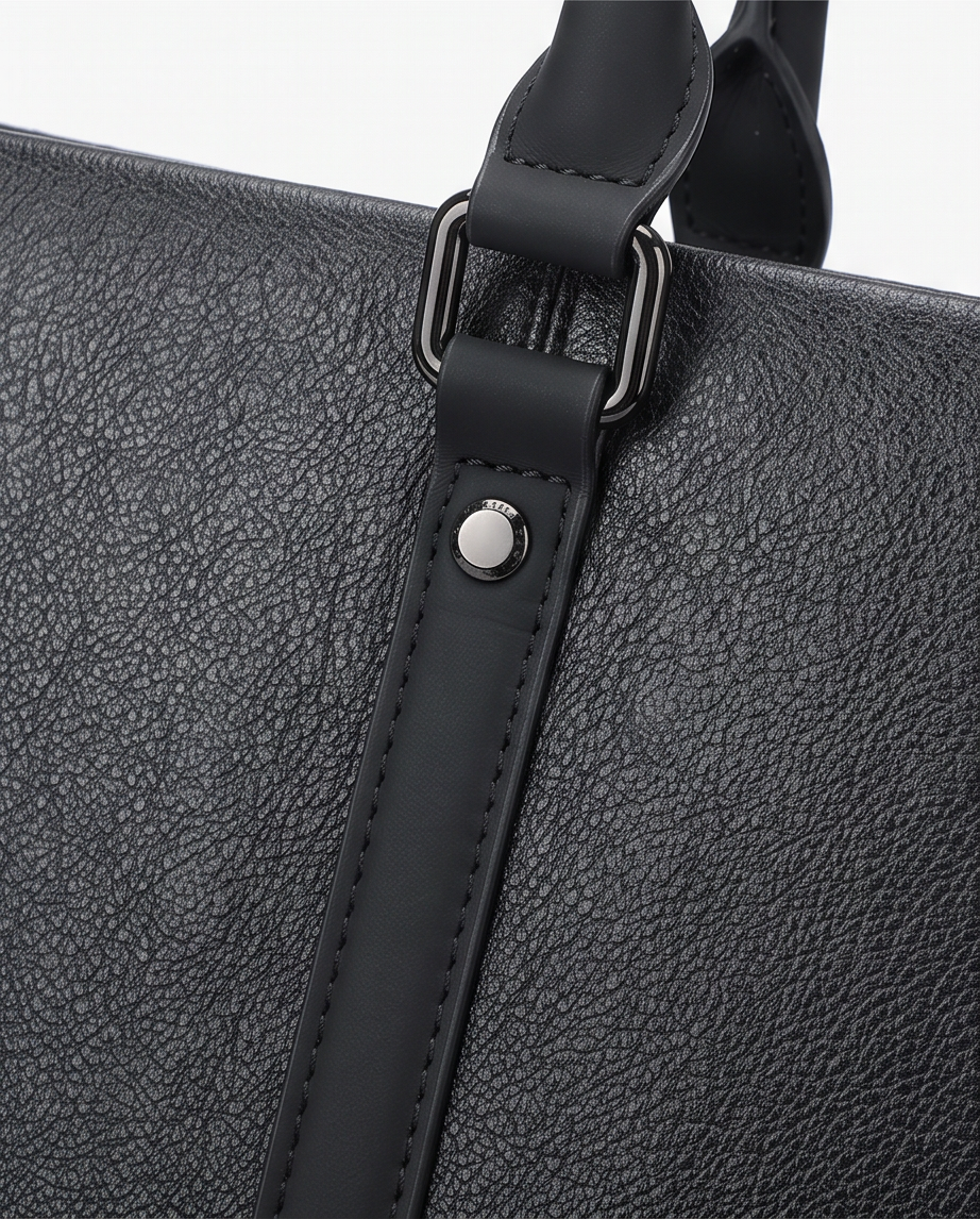 Q-EXECUTIVE Genuine Leather Laptop Briefcase – 15.6" Fit, 39L, Waterproof