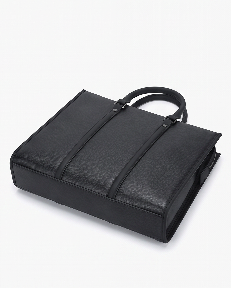 Q-EXECUTIVE Genuine Leather Laptop Briefcase – 15.6" Fit, 39L, Waterproof