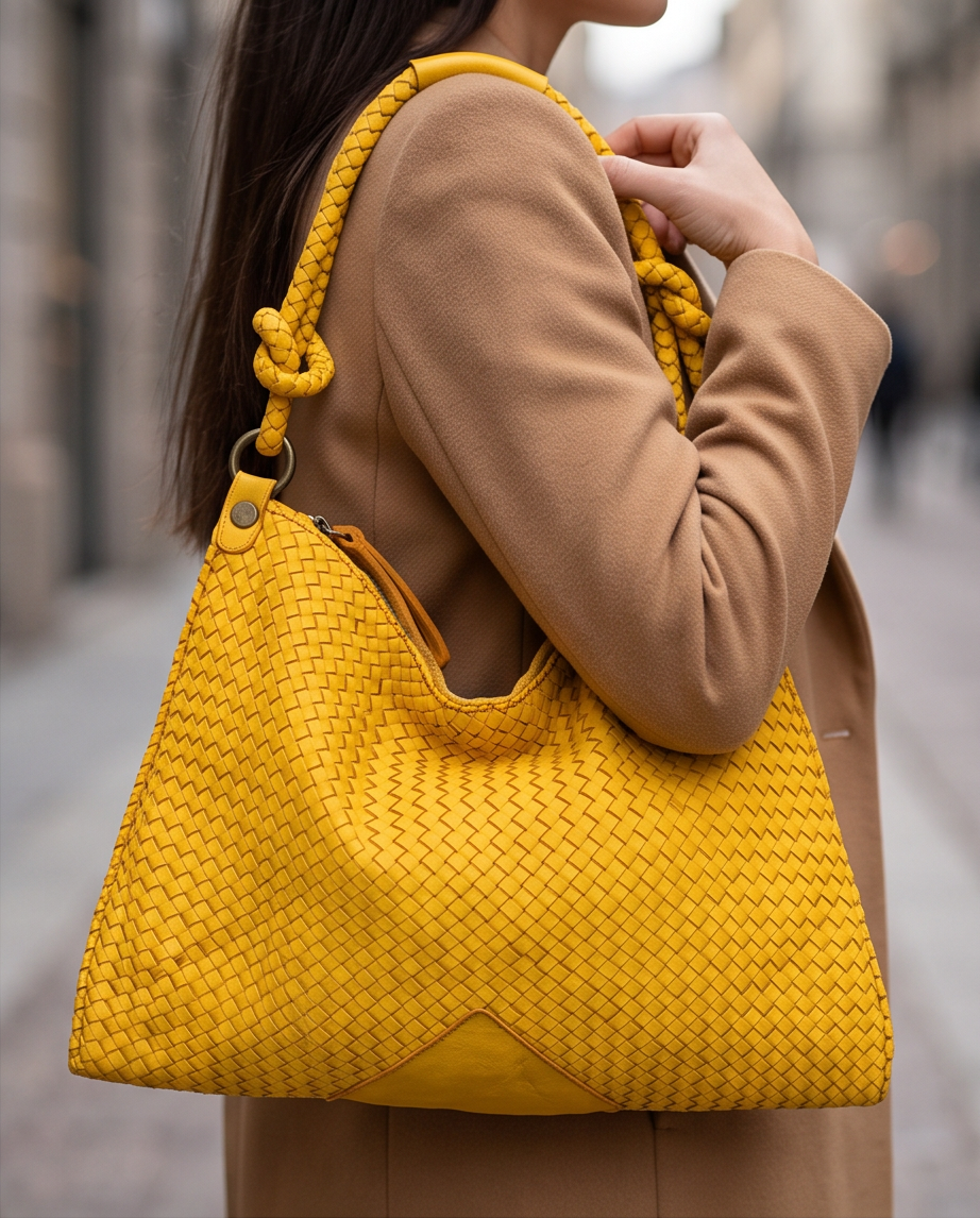 Q-CONTESSA QUQUITO Braided Calfskin Handbag – Handcrafted Italian Leather Crossbody & Shoulder Bag