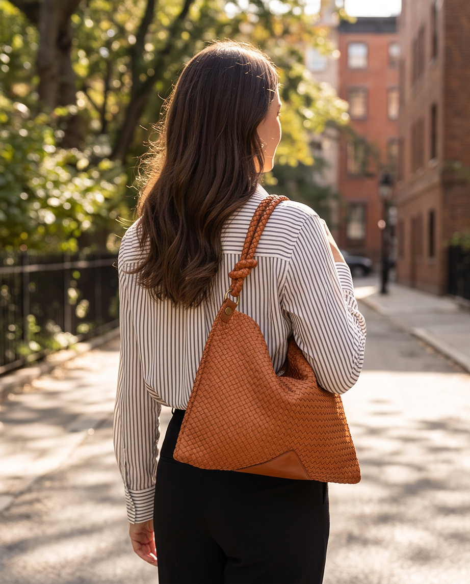 Q-CONTESSA QUQUITO Braided Calfskin Handbag – Handcrafted Italian Leather Crossbody & Shoulder Bag