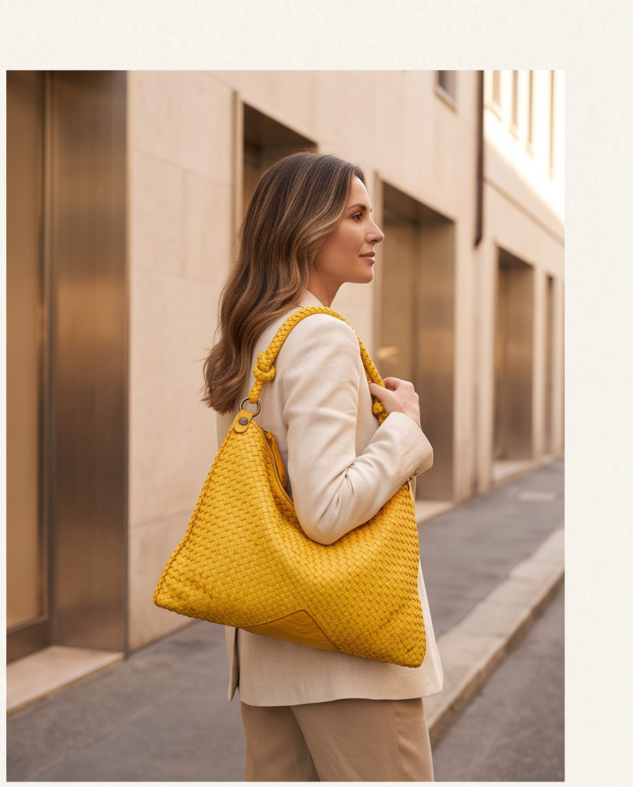 Q-CONTESSA QUQUITO Braided Calfskin Handbag – Handcrafted Italian Leather Crossbody & Shoulder Bag