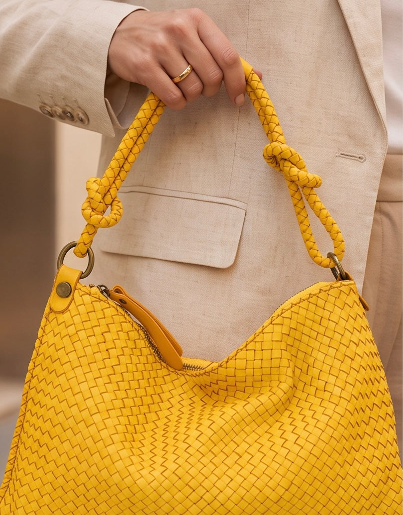 Q-CONTESSA QUQUITO Braided Calfskin Handbag – Handcrafted Italian Leather Crossbody & Shoulder Bag