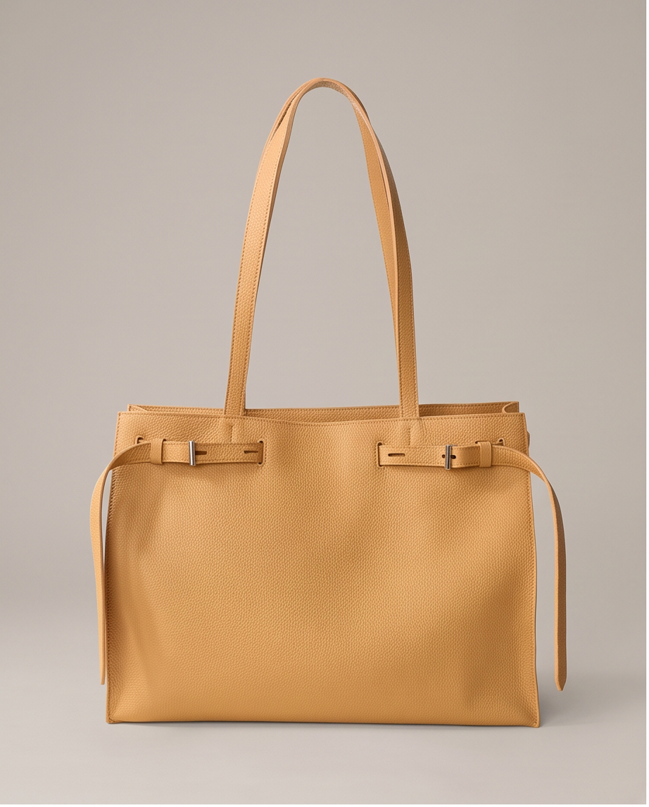 Q-ELEGANZA Full-Grain Leather Tote Bag for Women – Lightweight, Roomy Shoulder & Handbag