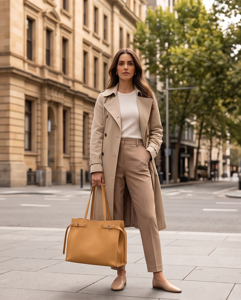 Q-ELEGANZA Full-Grain Leather Tote Bag for Women – Lightweight, Roomy Shoulder & Handbag