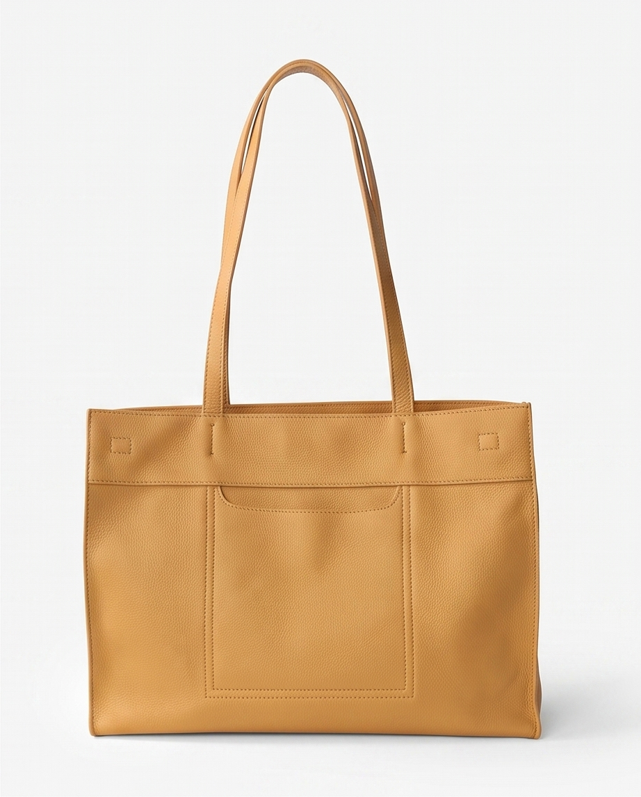 Q-ELEGANZA Full-Grain Leather Tote Bag for Women – Lightweight, Roomy Shoulder & Handbag