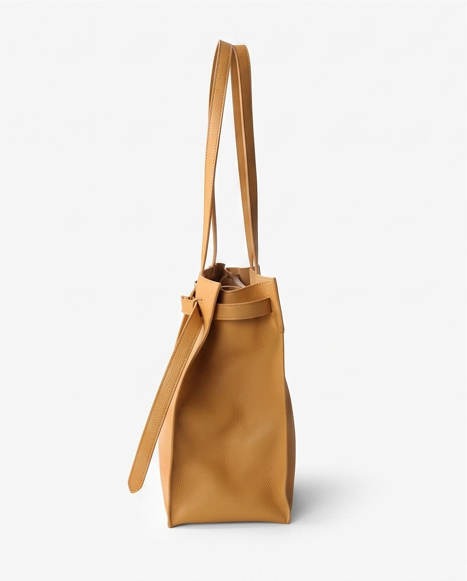 Q-ELEGANZA Full-Grain Leather Tote Bag for Women – Lightweight, Roomy Shoulder & Handbag