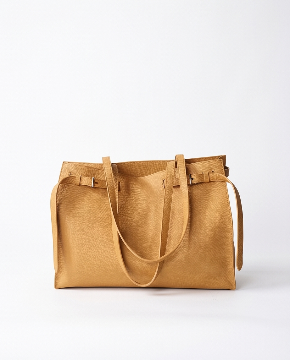 Q-ELEGANZA Full-Grain Leather Tote Bag for Women – Lightweight, Roomy Shoulder & Handbag
