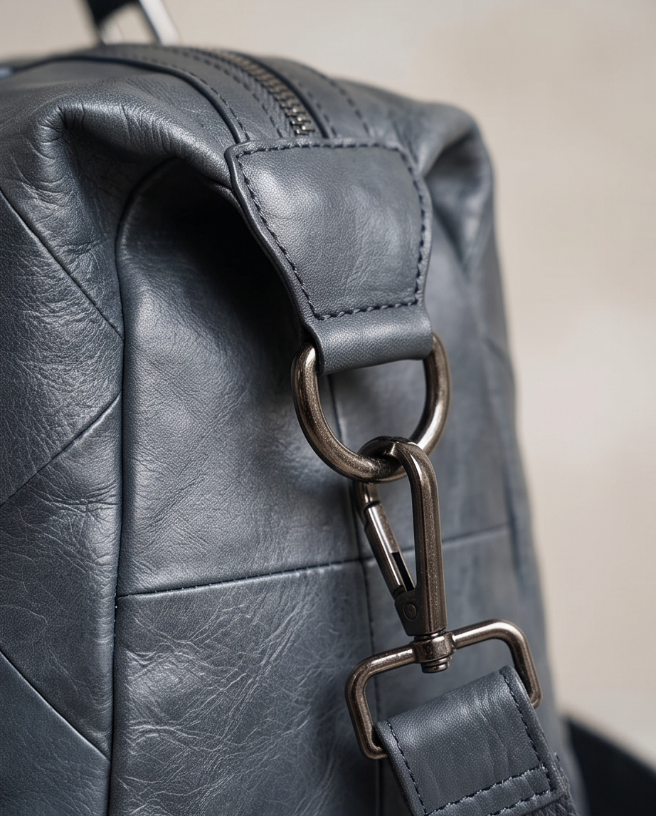 Q-VERA Full-Grain Leather Shoulder Bag for Women – Crossbody, Top Handle & Back Zip Pocket