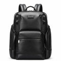 Q-AVENTURO Luxury Genuine Leather Business Backpack – 15.6" Laptop, Waterproof & Ergonomic