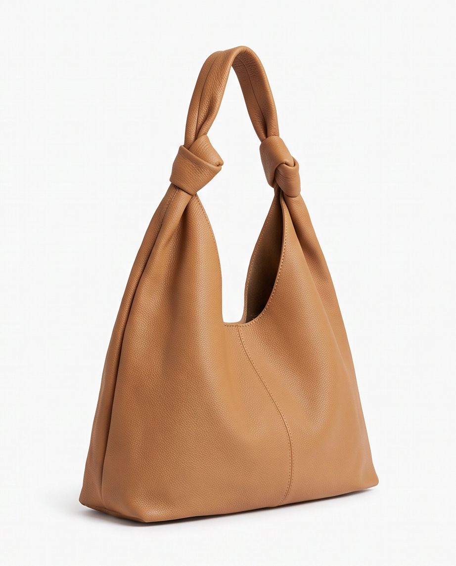 Q-LUCENTE Full-Grain Leather Tote Bag for Women – Magnetic Closure, Detachable Pouch & Roomy