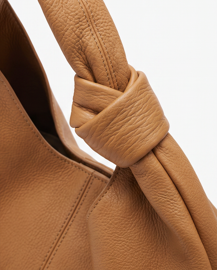 Q-LUCENTE Full-Grain Leather Tote Bag for Women – Magnetic Closure, Detachable Pouch & Roomy
