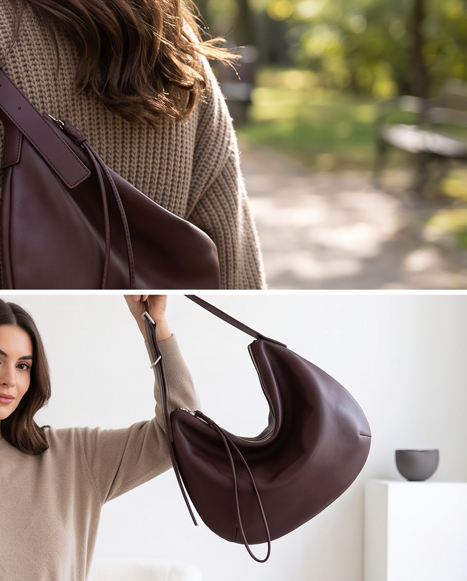 Q-LOOM Genuine Leather Women's Shoulder Bag – Large Capacity Commuter & Travel Bag