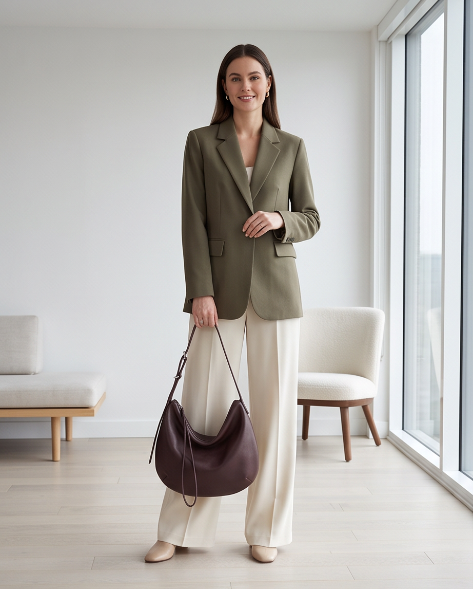 Q-LOOM Genuine Leather Women's Shoulder Bag – Large Capacity Commuter & Travel Bag