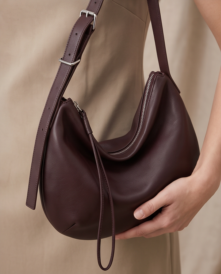 Q-LOOM Genuine Leather Women's Shoulder Bag – Large Capacity Commuter & Travel Bag