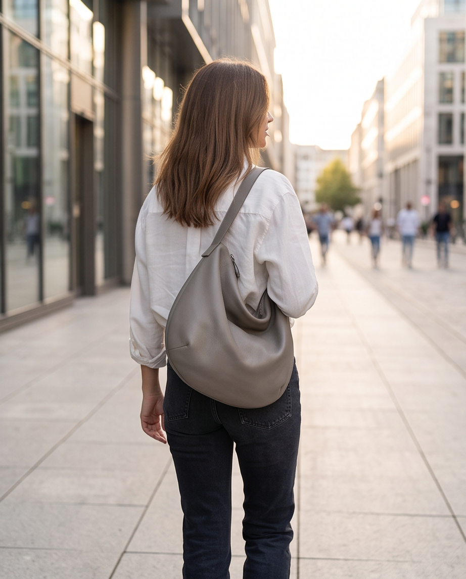 Q-LOOM Genuine Leather Women's Shoulder Bag – Large Capacity Commuter & Travel Bag