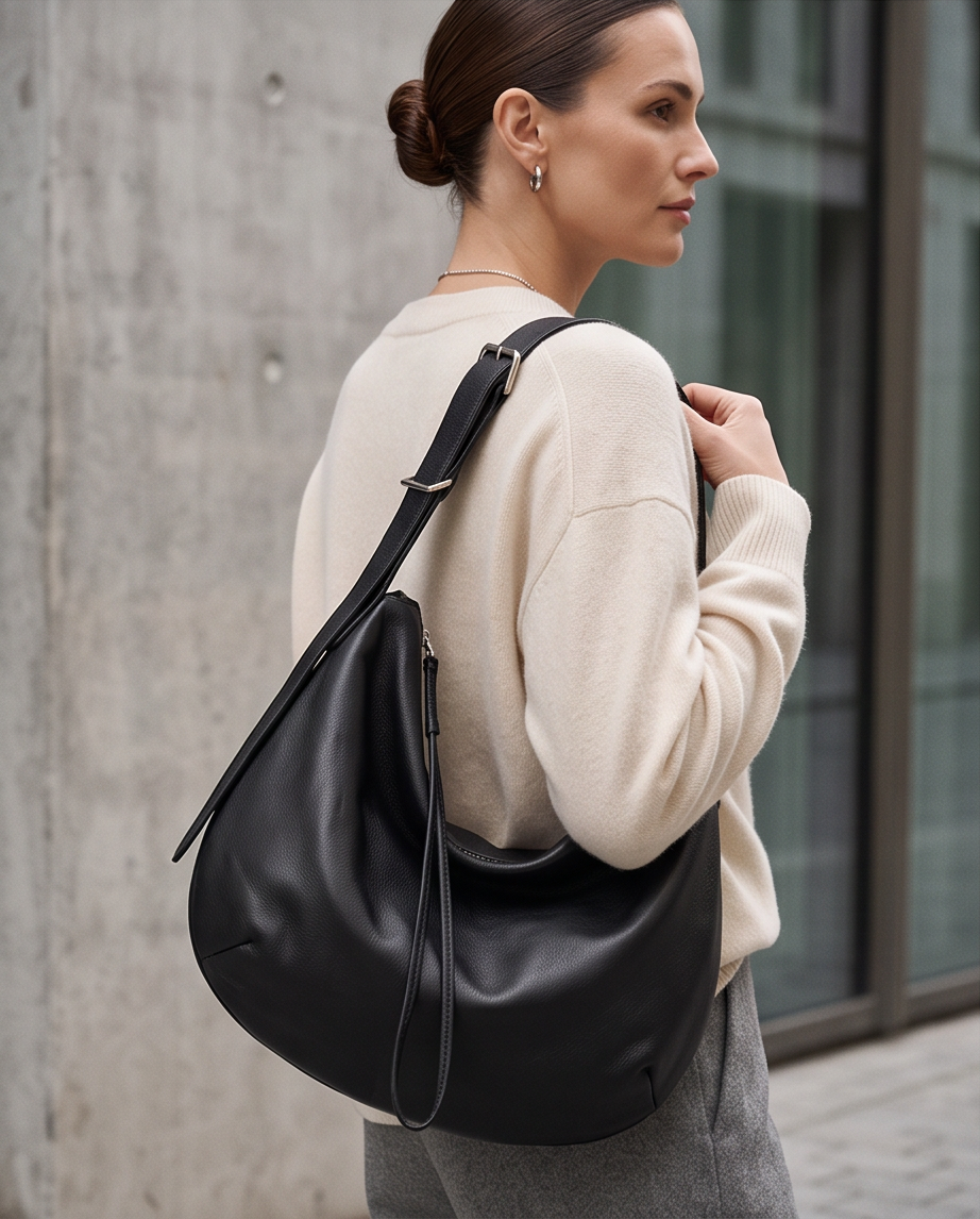 Q-LOOM Genuine Leather Women's Shoulder Bag – Large Capacity Commuter & Travel Bag