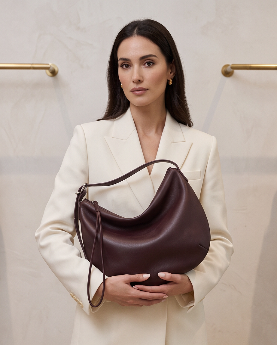 Q-LOOM Genuine Leather Women's Shoulder Bag – Large Capacity Commuter & Travel Bag