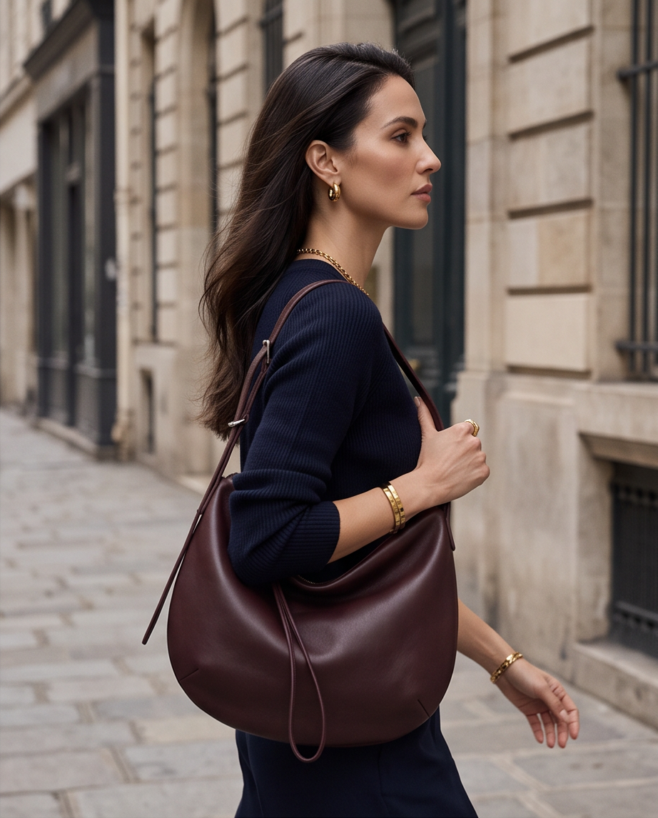Q-LOOM Genuine Leather Women's Shoulder Bag – Large Capacity Commuter & Travel Bag