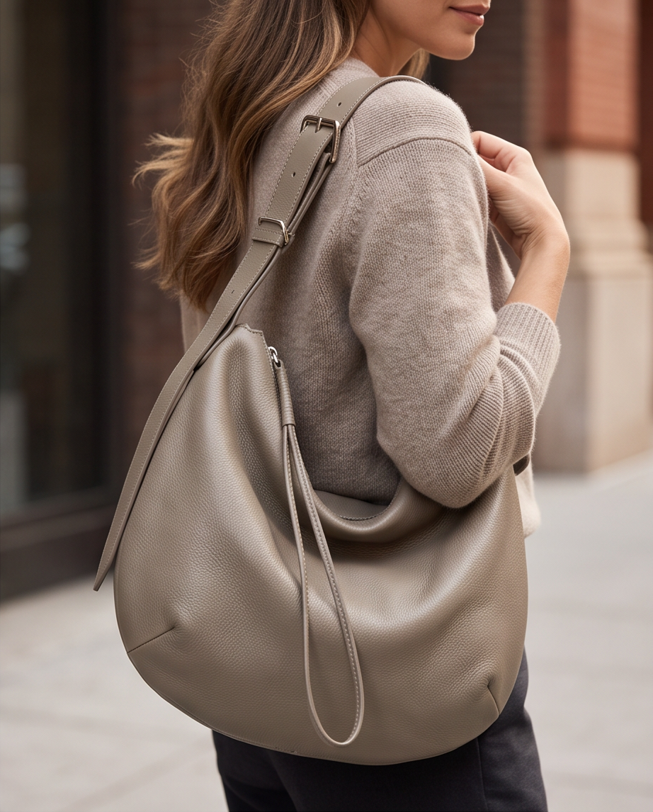 Q-LOOM Genuine Leather Women's Shoulder Bag – Large Capacity Commuter & Travel Bag