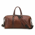 Q-FRONTIER Luxury Full-Grain Leather Duffel Bag for Men – 44L Gym, Travel & Weekend Bag
