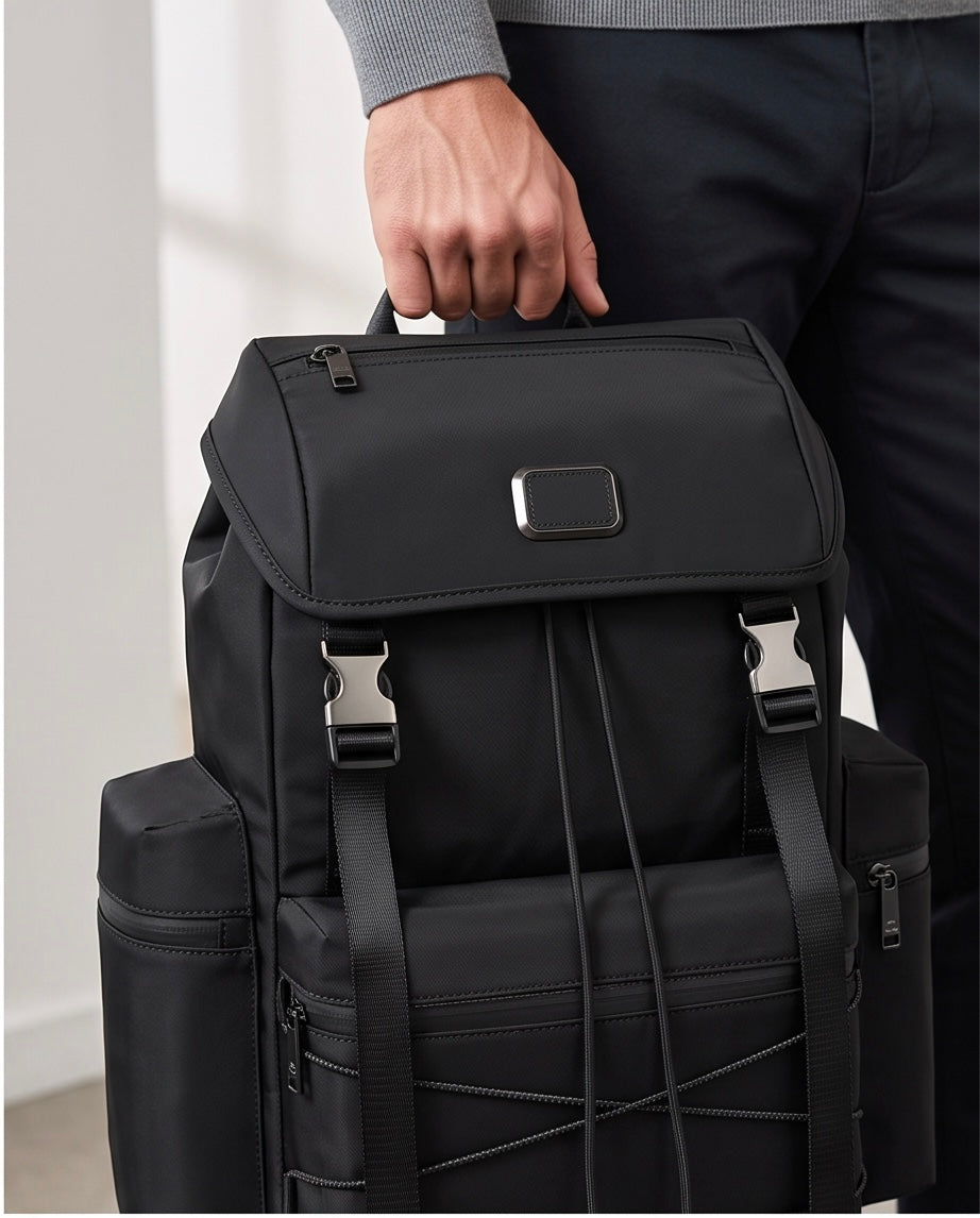 Q-HIKING 1680D Nylon Waterproof Backpack – Large Capacity, 17" Laptop, Hiking & Travel