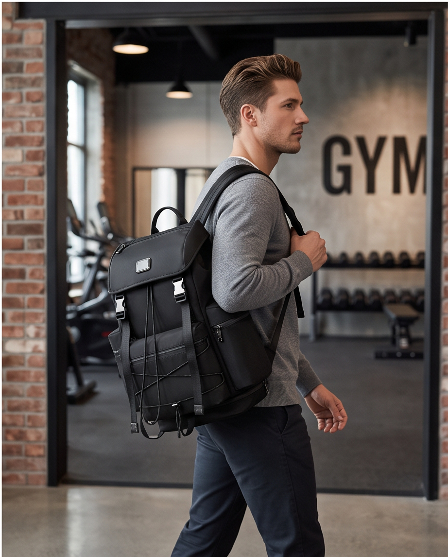 Q-HIKING 1680D Nylon Waterproof Backpack – Large Capacity, 17" Laptop, Hiking & Travel