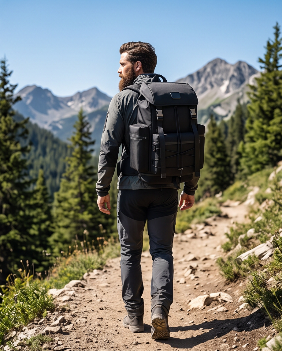Q-HIKING 1680D Nylon Waterproof Backpack – Large Capacity, 17" Laptop, Hiking & Travel