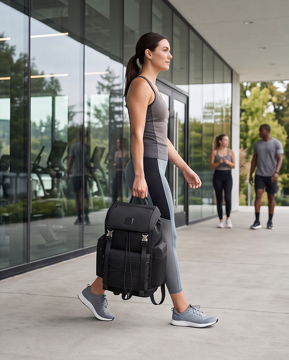 Q-HIKING 1680D Nylon Waterproof Backpack – Large Capacity, 17" Laptop, Hiking & Travel