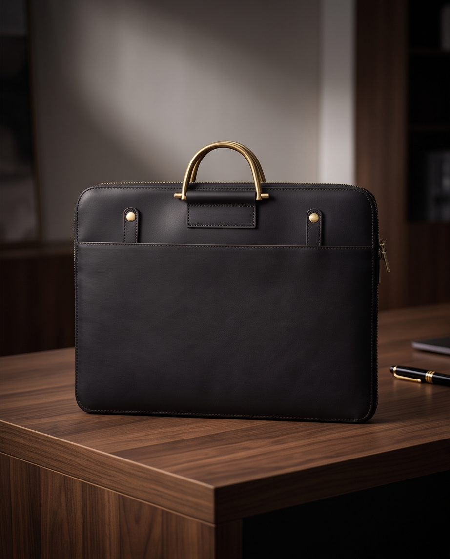 Q-MYSTIC Crazy Horse Leather Laptop Messenger Bag for Men – Slim Briefcase, Business & Daily Use
