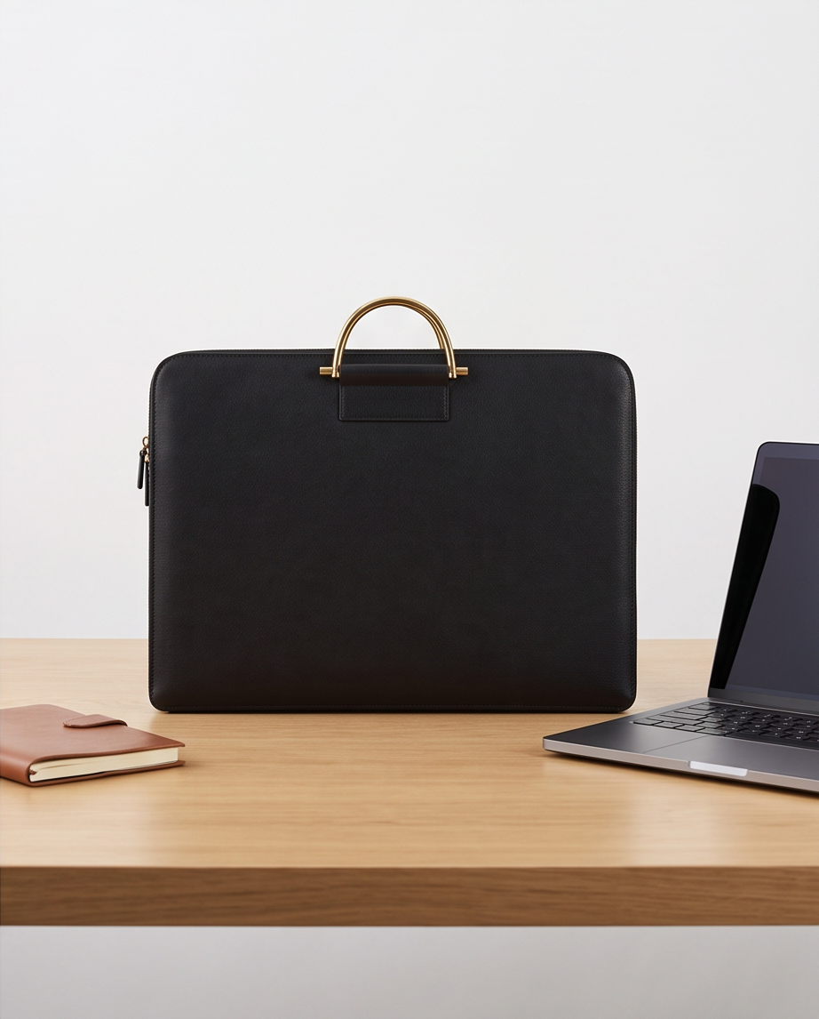 Q-MYSTIC Crazy Horse Leather Laptop Messenger Bag for Men – Slim Briefcase, Business & Daily Use