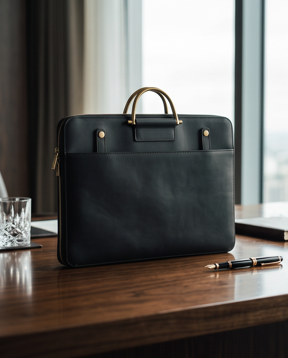 Q-MYSTIC Crazy Horse Leather Laptop Messenger Bag for Men – Slim Briefcase, Business & Daily Use