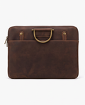 Q-MYSTIC Crazy Horse Leather Laptop Messenger Bag for Men – Slim Briefcase, Business & Daily Use