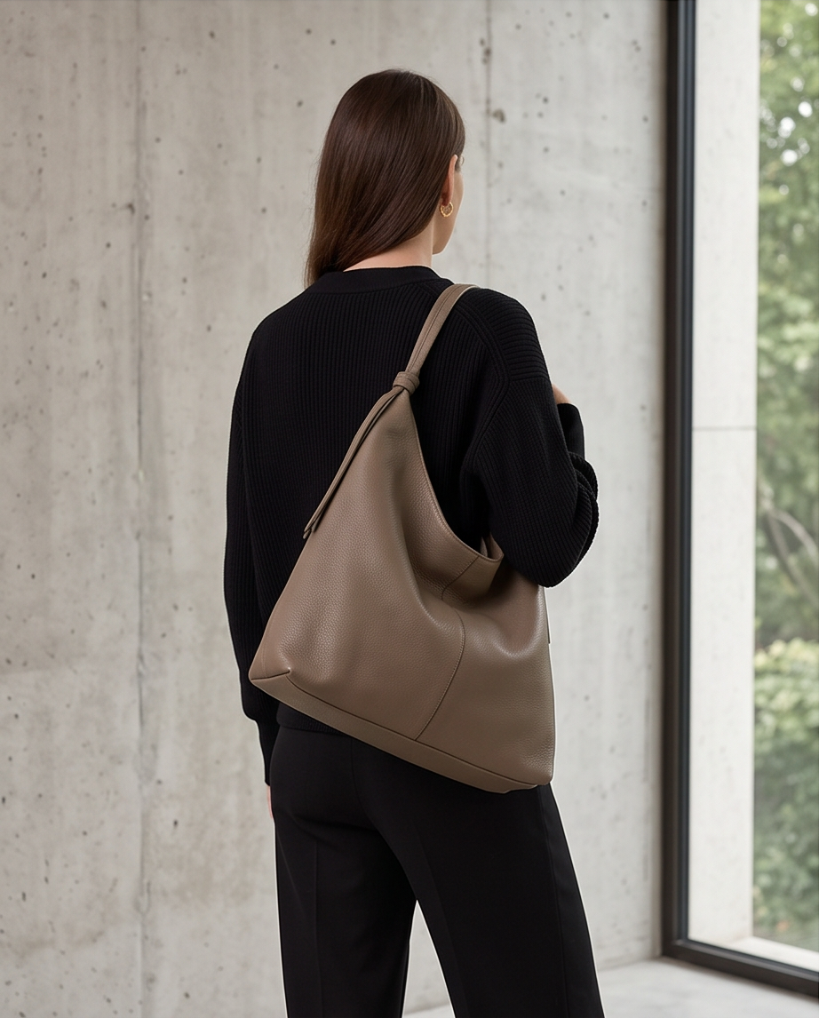 Q-BLISS Genuine Leather Shoulder Tote Bag for Women – Large Capacity, Magnetic Closure, Commuter