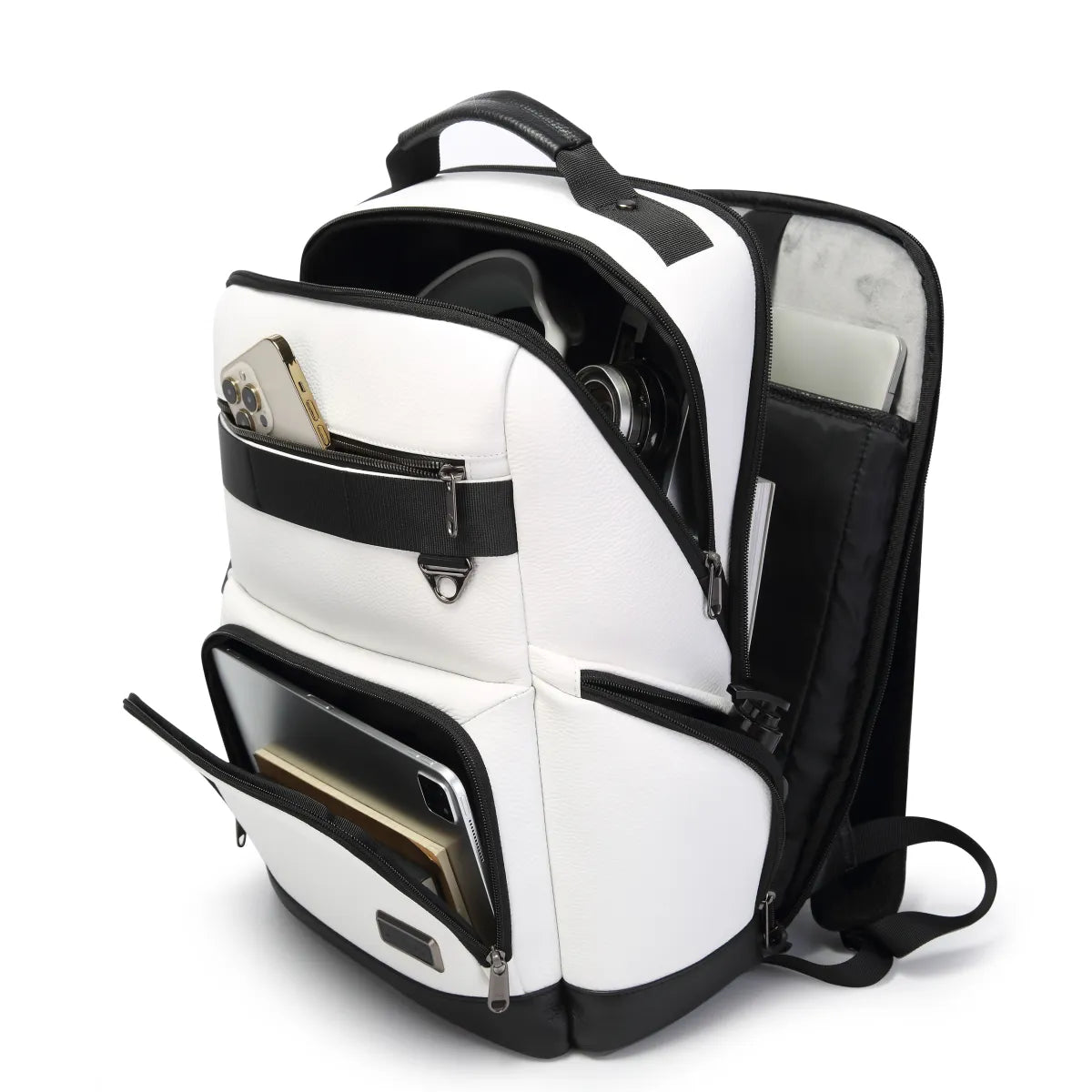Q-VOYAGER Genuine Leather Business Laptop Backpack – Large Capacity & Ergonomic Design