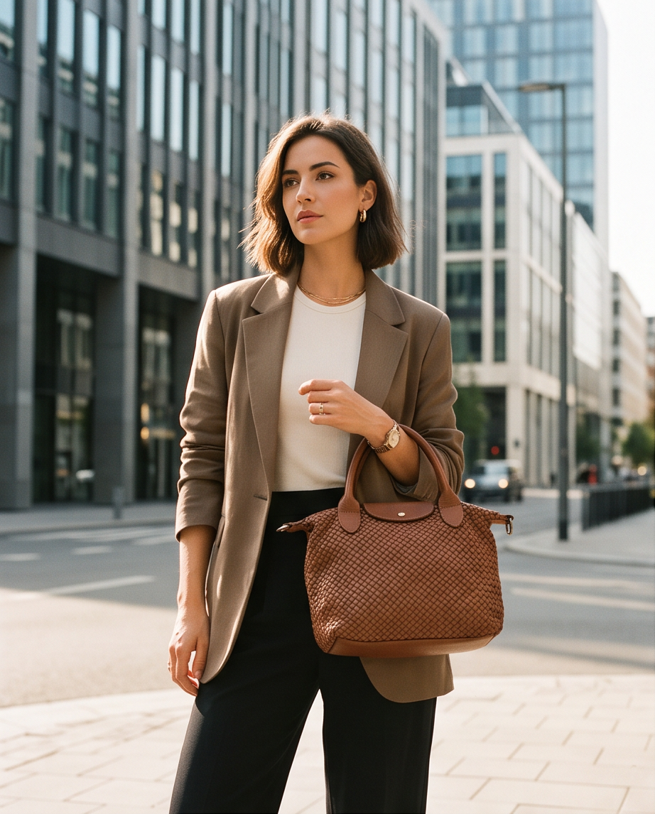 Q-MUSE Vintage Woven Calfskin Bag – Italian Craft & Timeless Elegance