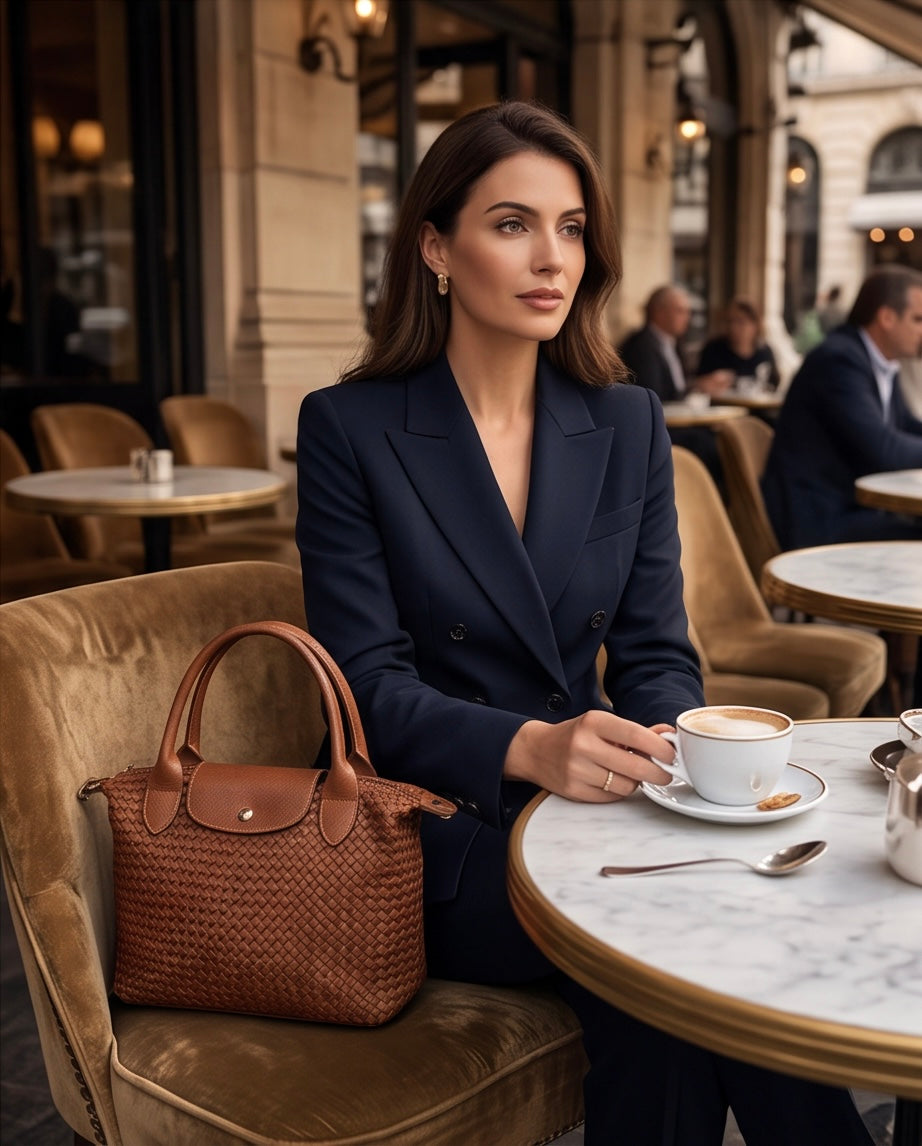 Q-MUSE Vintage Woven Calfskin Bag – Italian Craft & Timeless Elegance